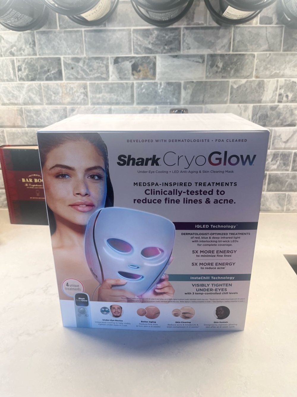 Shark CryoGlow LED Facial Mask -NIB